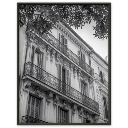 Architektonische Fassade Poster in Schwarz-Weiß für dein Zuhause