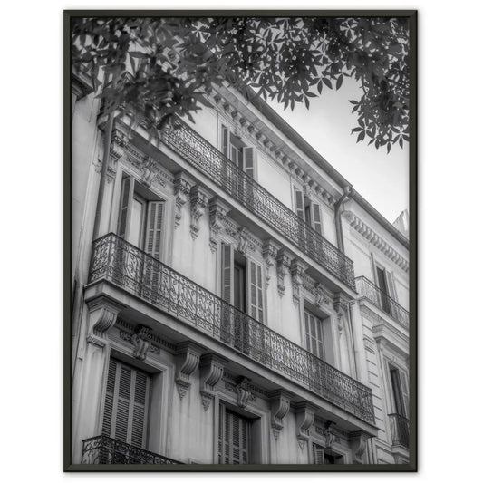 Architektonische Fassade Poster in Schwarz-Weiß für dein Zuhause