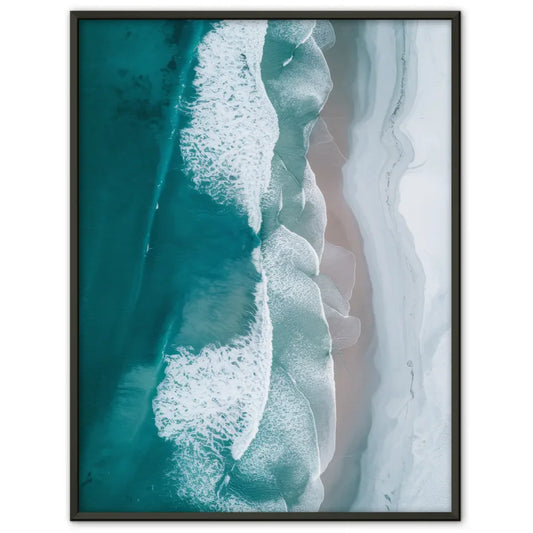 Atemberaubender Küsten Poster mit blauem Wasser und weißem Sandstrand