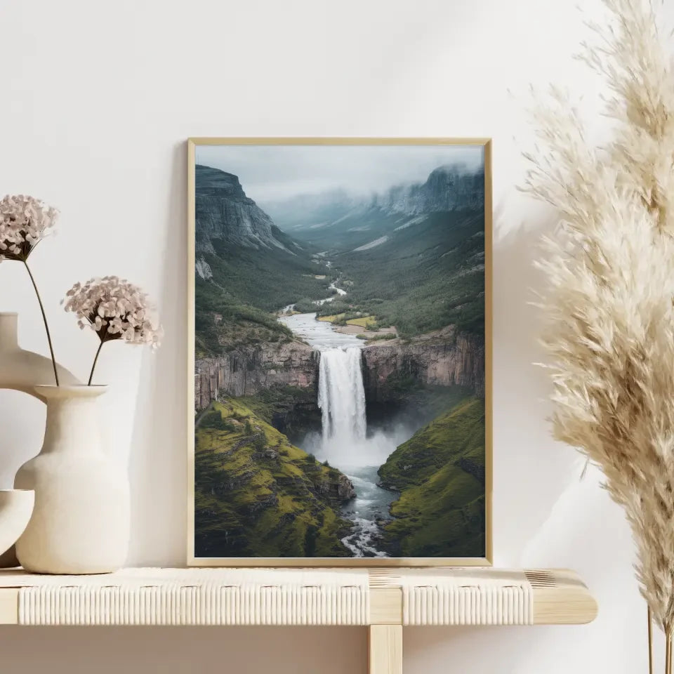 Vøringsfossen Poster Wasserfall Norwegen atemberaubendes Fotoposter kaufen