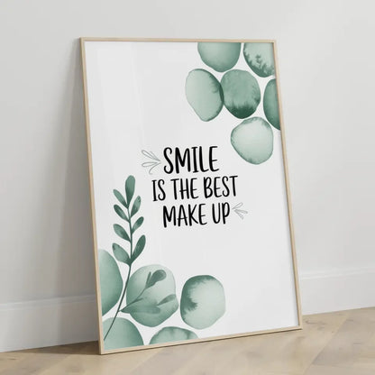 Inspirierendes Poster mit Blumen und Zitat für mehr Gelassenheit