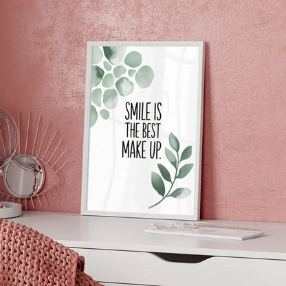 Beruhigendes Poster mit Blumen und Zitat für mehr Selbstvertrauen