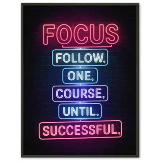 Fesselndes Poster mit Neonlicht Fokus Zitat für Inspiration und Motivation