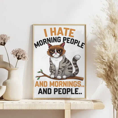 Niedliche Katze Ausmalposter für Kinder künstlerisch gestalten Poster