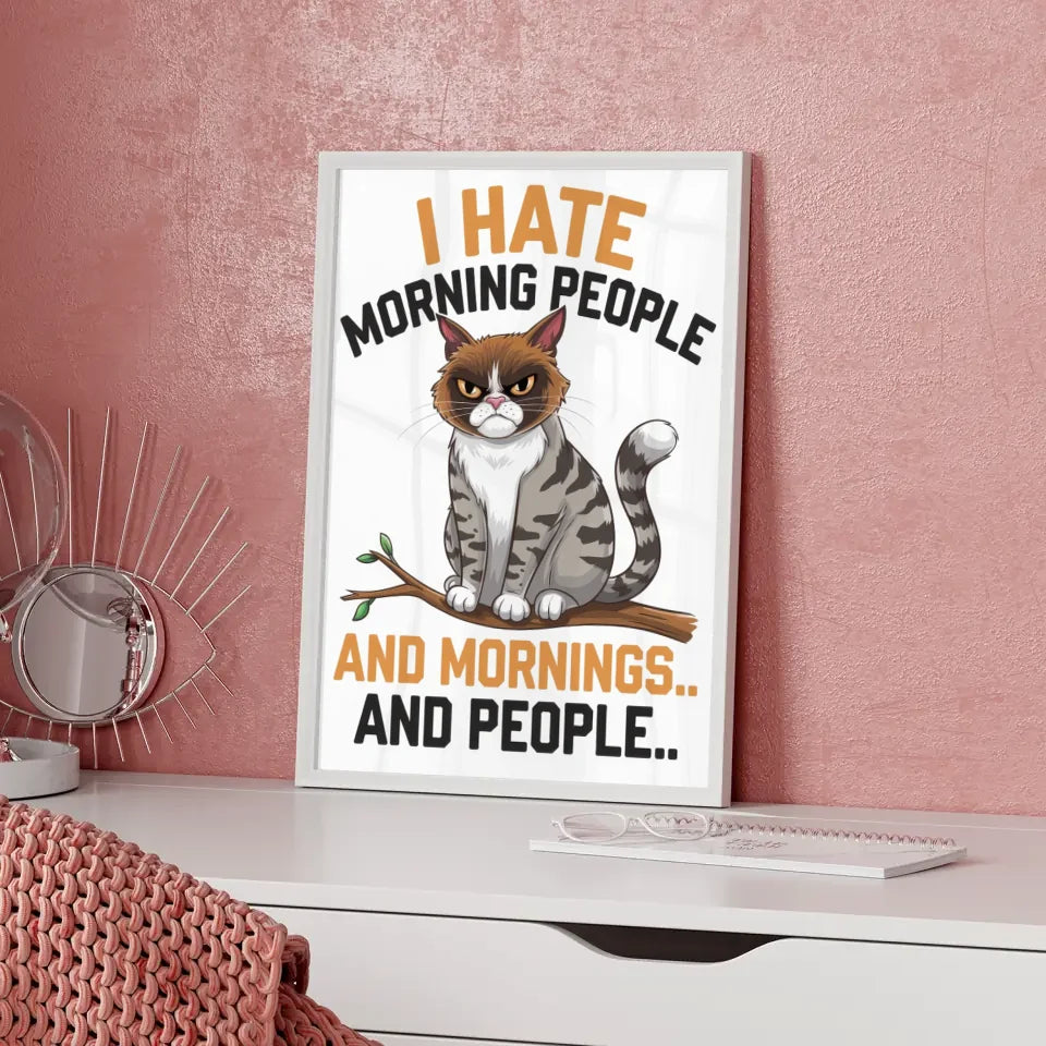 Niedliche Katze Ausmalposter für Kinder künstlerisch gestalten Poster