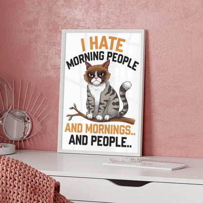 Niedliche Katze Ausmalposter für Kinder künstlerisch gestalten Poster