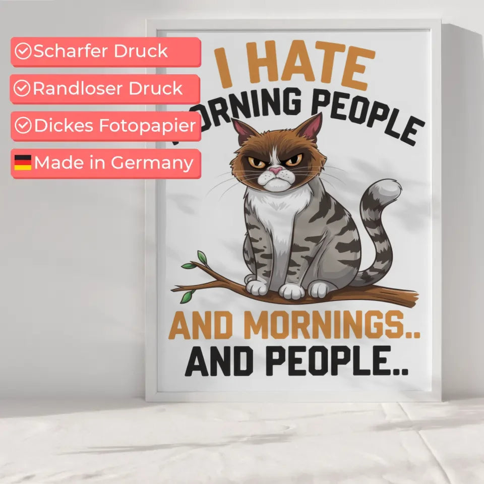 Niedliche Katze Ausmalposter für Kinder künstlerisch gestalten Poster