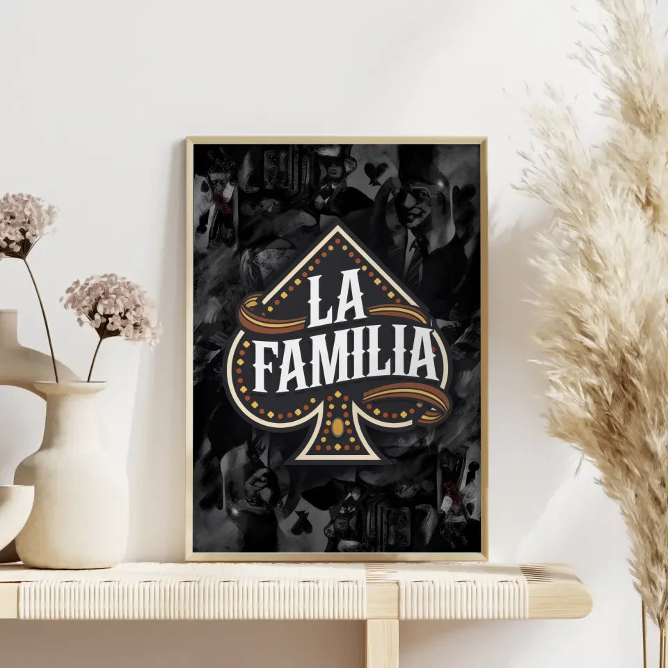 Löwen Poster mit Feuer Rauch Motiv und Zitat Niemals aufgeben