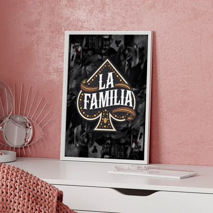 Löwen Poster mit Feuer Rauch Motiv und Zitat Niemals aufgeben