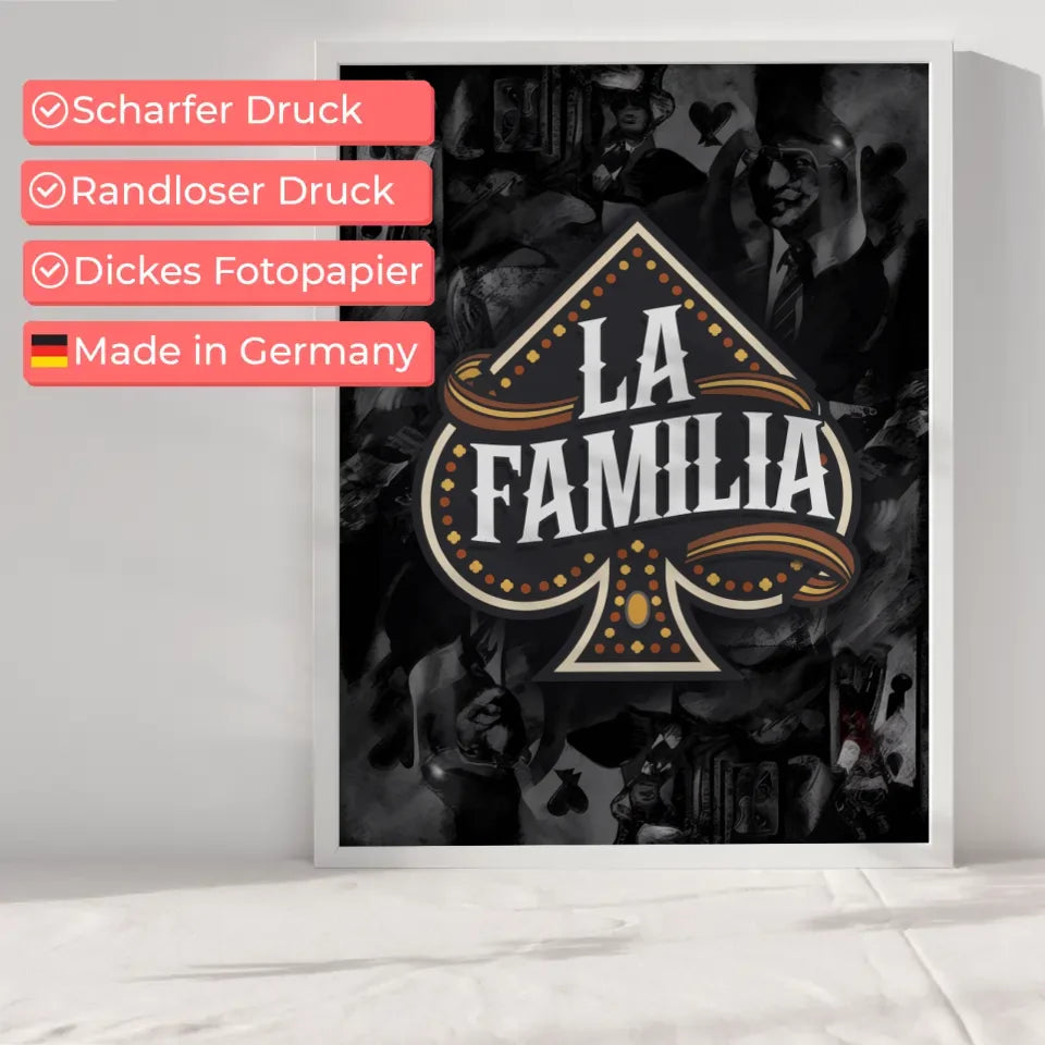 Löwen Poster mit Feuer Rauch Motiv und Zitat Niemals aufgeben