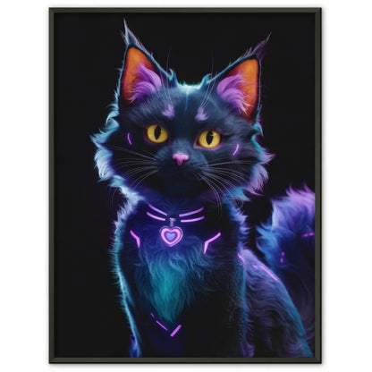 Düstere Fantasy Katze Poster mit lebendigem Design für Katzenliebhaber