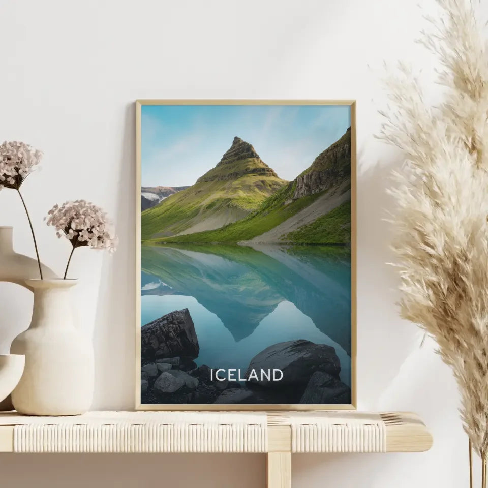 Poster mit Moin Design in Blau Minimalistisch und Elegant Dekorativ