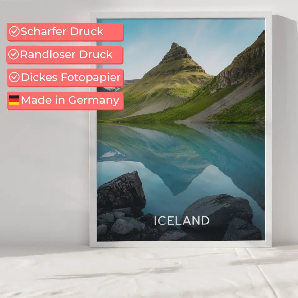 Poster mit Moin Design in Blau Minimalistisch und Elegant Dekorativ