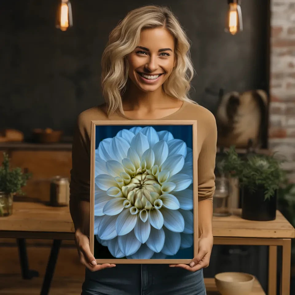 Eleganter Poster mit weißen Pfingstrosen in Blüte für Ihr Zuhause