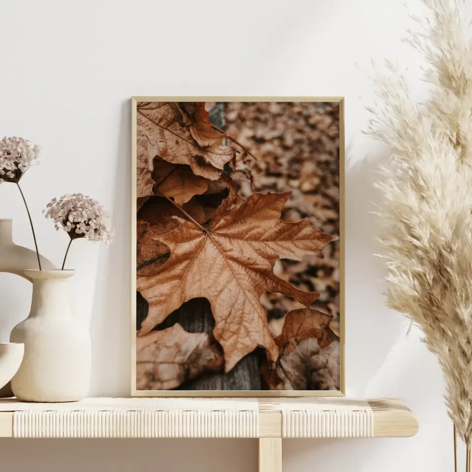 Minimalistisches Poster mit geometrischen Formen in Beige und Schwarz