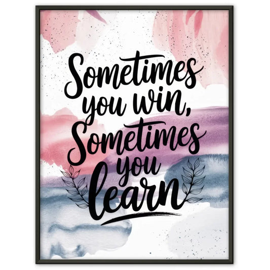 Motivationsposter mit Aquarell Hintergrund und Zitat in sanften Farben