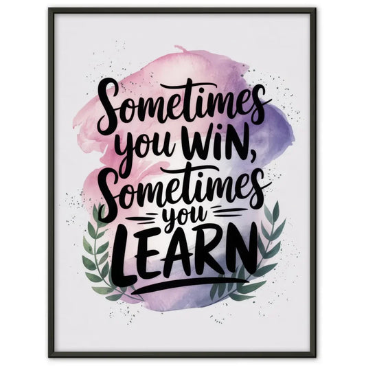 Motivierendes Zitat Poster mit Aquarell Hintergrund in Rosa Lila Blau