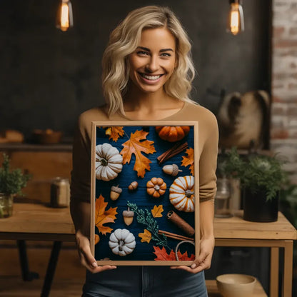 Boho Poster mit Erdkugel in Grün und Rot für ansprechende Wanddekoration