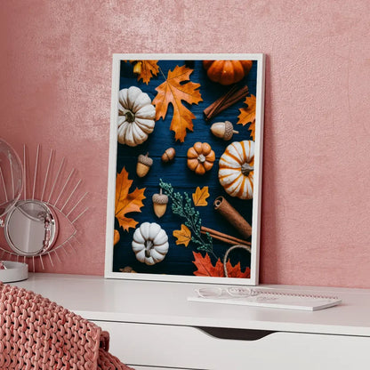 Boho Poster mit Erdkugel in Grün und Rot für ansprechende Wanddekoration