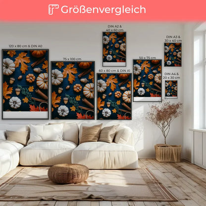 Boho Poster mit Erdkugel in Grün und Rot für ansprechende Wanddekoration