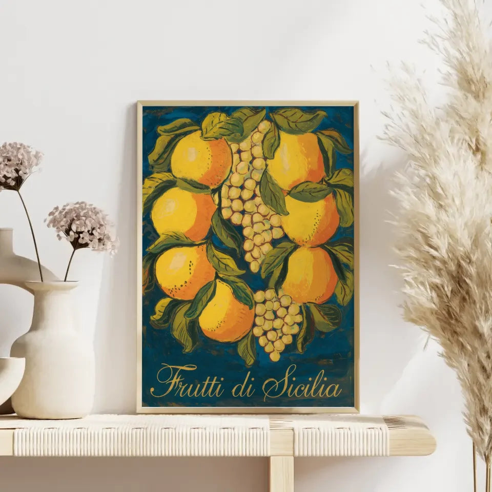 Bunte Schilder am Strand Poster mit Slogans für gute Laune