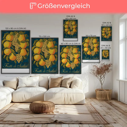 Bunte Schilder am Strand Poster mit Slogans für gute Laune