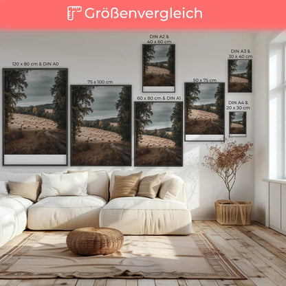 Poster Dein Lächeln steht dir gut Aquarellspritzer in Blau Rosa