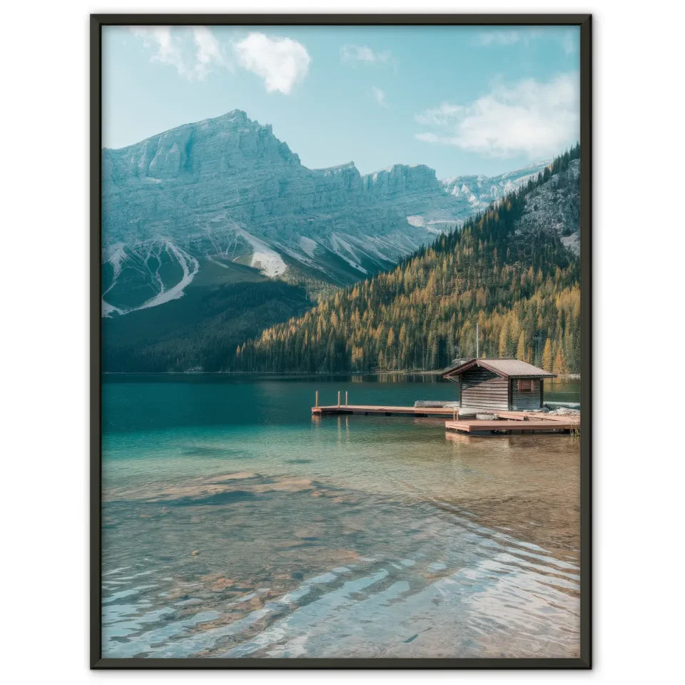 Monochromes Poster von Figuren in Umarmung für elegante Wandgestaltung