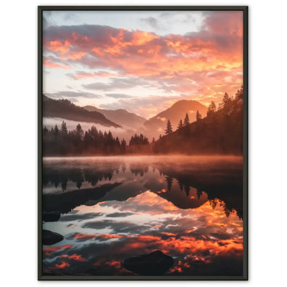 Poster Sonnenaufgang am See für eine bezaubernde Naturdekoration