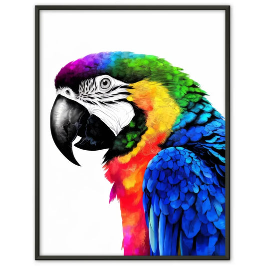 Regenbogen Papagei Poster Minimalistische Kunst für lebendige Räume