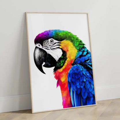 Regenbogen Papagei Poster Minimalistische Kunst für lebendige Räume