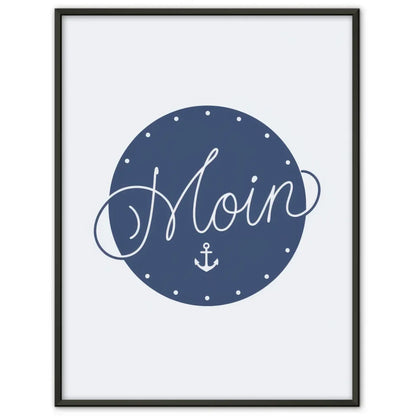 Poster mit Moin Design in Blau Minimalistisch und Elegant Dekorativ