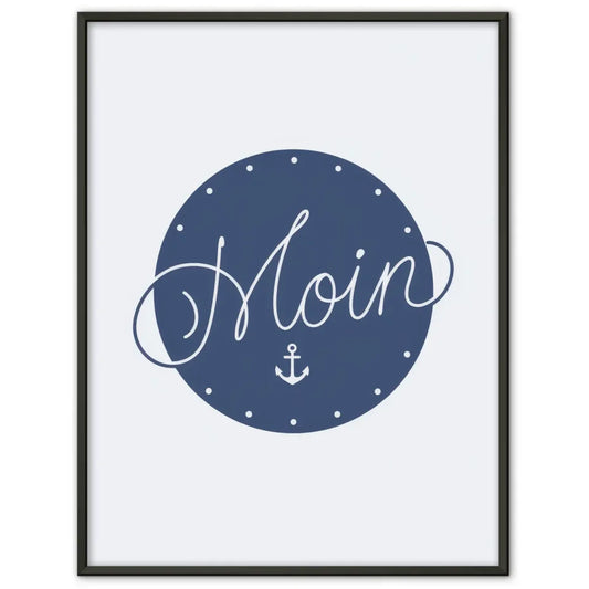 Poster mit Moin Design in Blau Minimalistisch und Elegant Dekorativ