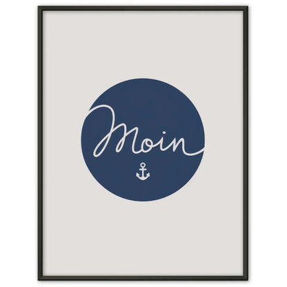 Poster mit Moin Design in Blau Minimalistisch und Elegant Dekorativ