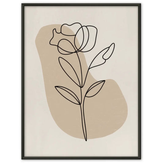 Minimalistisches Poster einer Blume im abstrakten Design für dein Zuhause