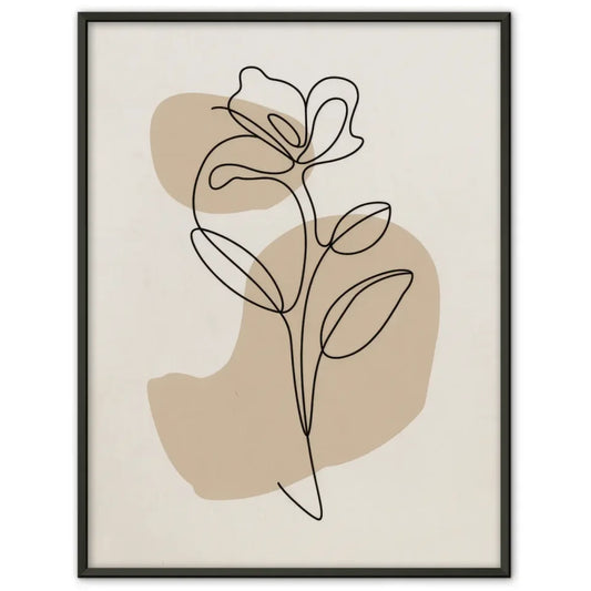 Minimalistisches Poster einer Blume im abstrakten Design für dein Zuhause