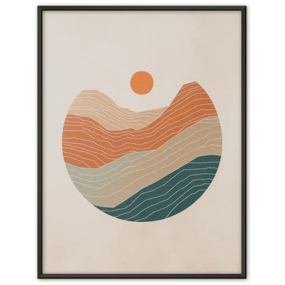 Minimales Poster mit kreisförmiger Kunst in sanften Farben