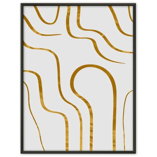Goldene Wellenlinien Poster für elegantes minimalistisches Design