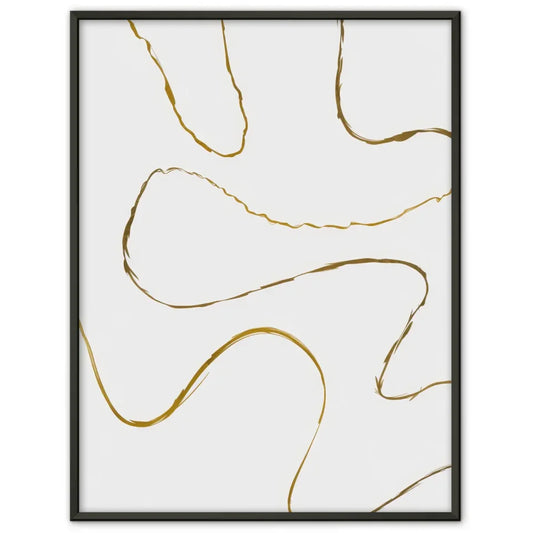 Goldene Wellenlinien Poster für elegantes minimalistisches Design