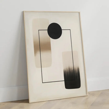 Geometrisches Kunst Poster mit minimalistischen Formen und Farbverlauf