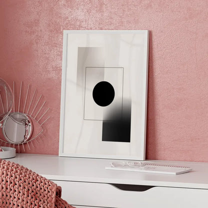Geometrisches Kunst Poster mit minimalistischen Formen und Farbverlauf