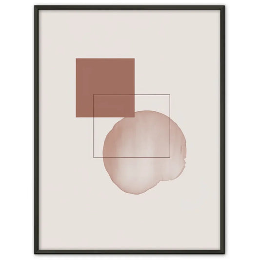 Minimalistisches Poster mit geometrischen Formen in Beige gestalten