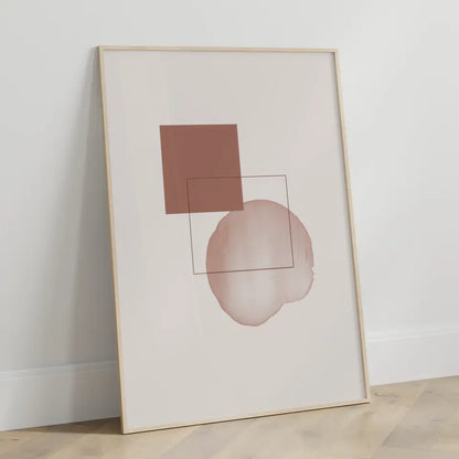 Minimalistisches Poster mit geometrischen Formen in Beige gestalten