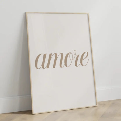 Minimalistischer AMORE Poster für stilvolle Inneneinrichtung