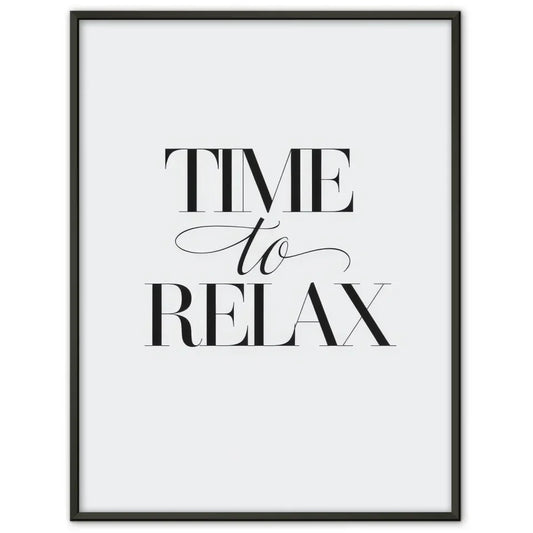 Minimalistisches Poster TIME TO RELAX für Ruhe und Entspannung