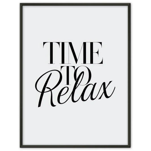 Poster TIME TO RELAX minimalistisches Design für Ruhe und Entspannung