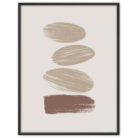 Minimalistisches Poster mit abstrakten Formen in braun und beige kaufen