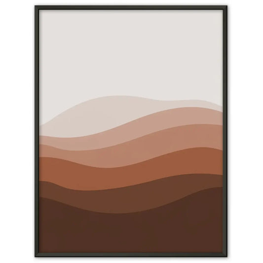 Minimalistisches Poster mit geschichteten Streifen in Brauntönen