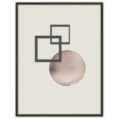 Geometrisches Poster in minimalistischem Stil mit sanften Farben