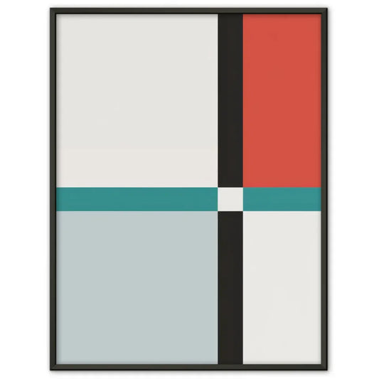 Minimalistisches Poster mit Linien und Rechtecken in modernen Farben